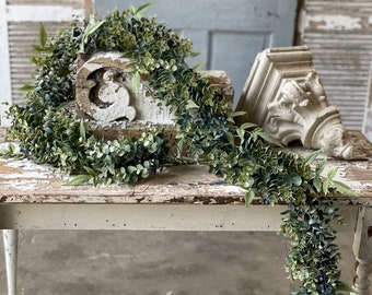 Eucalyptus Garland-Modern Garland for Mantle-Greenery Garlands-Table Runner-Outdoor Decor-Winter Wedding Table Decor-Artificial Garland-Gift