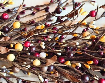 Fall Garland-Fall Home Decor-Fall Table Decor-CRANBERRY SPICE-Modern Fall Farmhouse Décor-Fall Table Runner-Fall Fireplace Mantel Décor