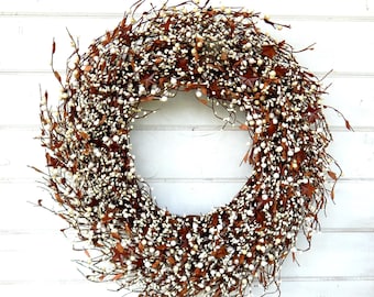 FALL WREATHS-Rustic Farmhouse Wreath-Country Wreath-Fall Door Wreath-Country Rustic-Door Wreath-Wreaths-Mantel Wreath-Large Wreath-Gifts