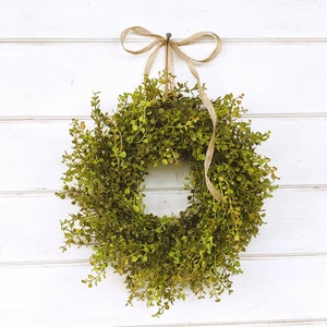 Farmhouse Wreath-Fall Wreath-MINI Window Wreath-Baby Eucalyptus Wreath-Fall Home Decor-Boxwood Wreath-Wall Hangings-Small Wreaths-Gifts image 1