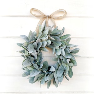 MINI Lambs Ear Wreath-Small Wreath-LAMBS EAR Wreath-Window Wreath-Small Wreath-Country Cottage Wreath-Wall Hanging-Greenery Wreath-Gifts