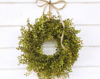 Modern Farmhouse Wreath-MINI Window Wreath-EUCALYPTUS Wreath-Farmhouse Kitchen Decor-Pantry Door Wreath-Handmade Wreaths-Small Wreath-Gifts