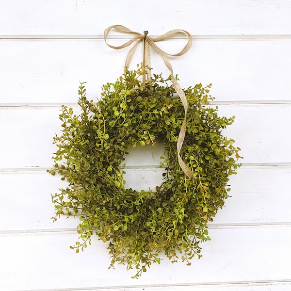 Modern Farmhouse Wreath-MINI Window Wreath-EUCALYPTUS Wreath-Farmhouse Kitchen Decor-Pantry Door Wreath-Handmade Wreaths-Small Wreath-Gifts