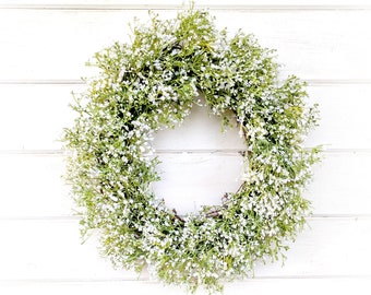 Baby's Breath Wreath Bridal Spring/Summer Wedding Decor-Floral Vintage Wedding Reception Decoration Wreath-Wedding Wreath Gift for Newlyweds