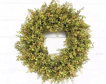 Greenery Wreath-BABY EUCALYPTUS Wreath-Modern Farmhouse Wreath-Summer Wreaths-Fall Wreath-Housewarming Gift-Door Wreath-Scented Wreath-Gifts