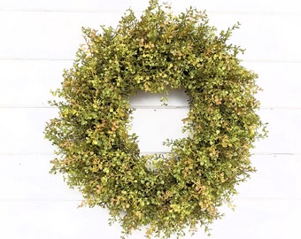 Modern Farmhouse-Greenery Wreath-Front Door Décor-Year-Round Wreath-EUCALYTPTUS Wreath-Outdoor Wreath-Minimalist Home Decor-Gift for Mom