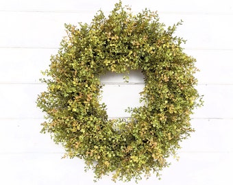 Greenery Wreath-Modern Farmhouse Wreath-BABY EUCALYPTUS-Winter Wreath-Door Wreaths-Outdoor Wreath-Year-Round Wreath-Housewarming Gift