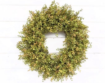 Summer Wreath-Farmhouse Wreath-BABY EUCALYPTUS Wreath-Fall Wreath-Door Wreath-Outdoor Wreath-Greenery Wreath-Year Round Wreath-Housewarming