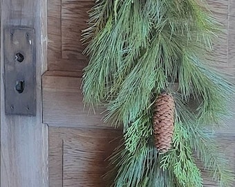 Holiday Garland-ROCKY MOUNTAIN PINE-Christmas Garland-Christmas Greenery-Rustic Farmhouse Christmas-Mantel Garland-Staircase Greenery