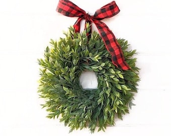 Modern Farmhouse Decor-Greenery Wreath-Mini Wreath-Small Wreath-Kitchen Wreath-Pantry Door Wreath-Wreath for Cabinets-Window Wreath-Gifts