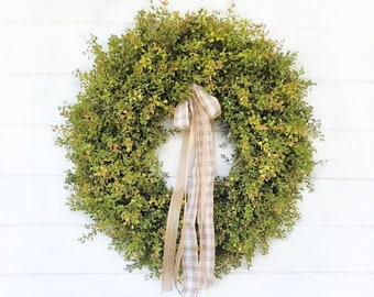 Fall Wreath-Fall Greenery Wreath-EUCALYPTUS Wreath-Fall Farmhouse Decor-Outdoor Wreath-Thanksgiving Wreath-Fall Front Door Wreath-Fall Home