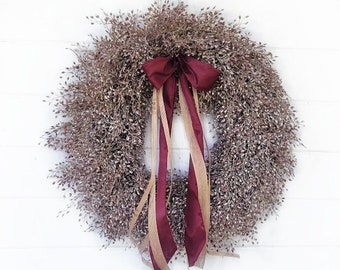 Front Door Wreath-PLUM LUNA Wreath-Holiday Home Decor-Vintage Decor-Mantle Wreath-Modern Farmhouse Decor-Scented Wreath-Entryway Wreath-Gift