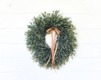 Housewarming Gift,Small Wreath for Home Decor-GREENERY MINI Wreath-Modern Farmhouse Wall Decor-Chair Wreath-Everyday Spring Home Decor