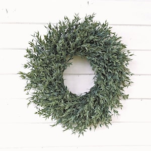 Modern Farmhouse Decor-Neutral Wreath-GREEN ASH-Greenery Wreath-Front Door Decor-Summer Wreath-Fall Wreath-Year-Round Wreath-Outdoor Wreath