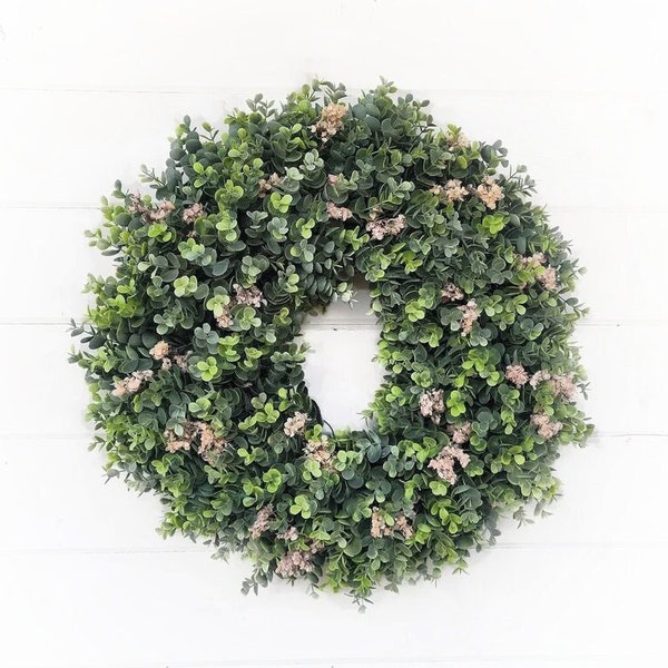 Front Door Wreath-Handmade Wreath-Modern Farmhouse Door Decor-Cottagecore-Greenery Wreath-Boho Home Décor-EUCALYPTUS Wreath-Outdoor Wreath