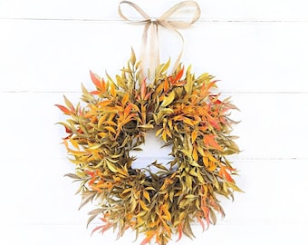 Fall Farmhouse-MINI Wreath-Window Wreath-FALL Wreath-Farmhouse Décor-Fall Décor-Autumn Wreath-Artificial Wreath-Wall Décor-Small Wreath