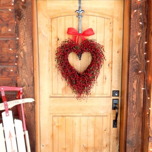 Valentine's Day Wreath-Front Door Wreath-Valentine's Day Wreath-Housewarming Gift-Heart Wreath-Anniversary Gift-Door Wreath-Wreath-Gifts image 1