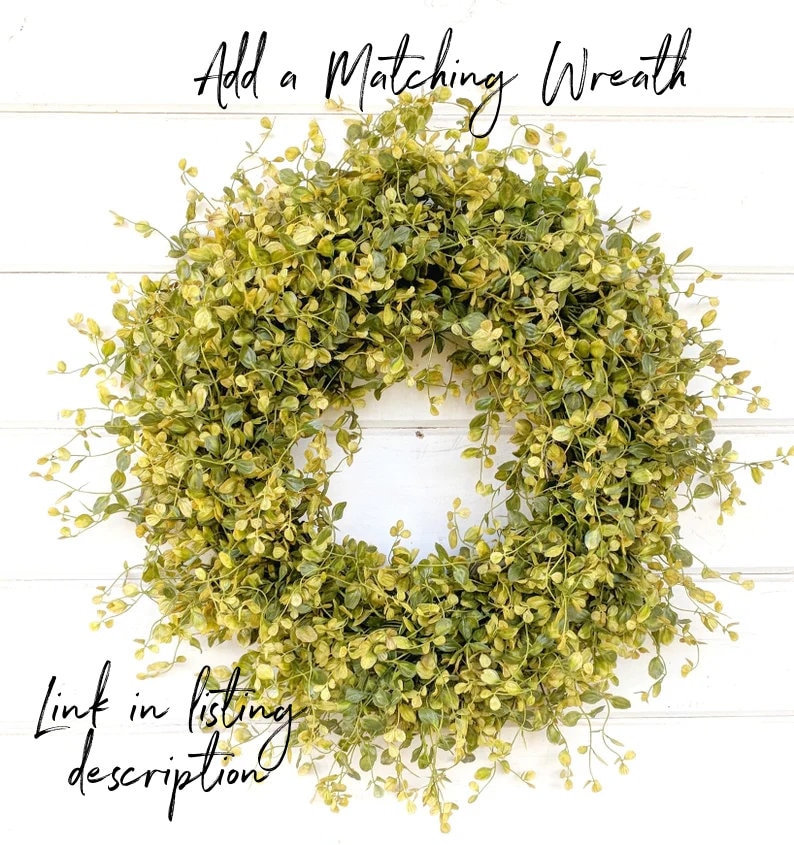 MINI Window Wreath-Greenery Wreath-Farmhouse Wreath-Small Wreath-AUTUMN BOG-Small Wreath-Summer Wreath-Fall Wreath-Centerpiece-Chair Wreath image 5