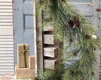 Winter Mantel Decor-NORTHERN PINE with PINECONES-Holiday Garland-Christmas Greenery-Rustic Farmhouse Garland-Christmas Table Runner