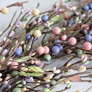 Easter Garland-SPRING MIX Berry Garland-Spring Mantel Decor-Spring Table Runner-Easter Home Decor-Pastel Easter Garland-Modern Spring Decor image 2