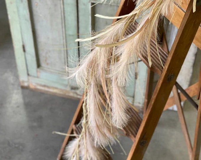 Featured listing image: Wedding Garland-Pampas Grass-WHISPY-Boho Wedding-Rustic Wedding Decor-Autumn Garland-Fall Table Runner-Wedding Table Decor-Wedding Decor