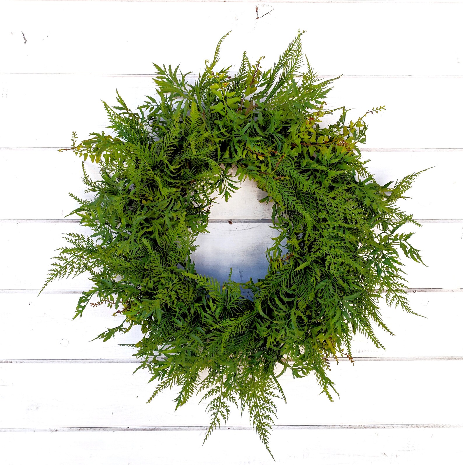 Greenery Wreathwedding Decorfern Wreathdoor Wreathsummer Etsy