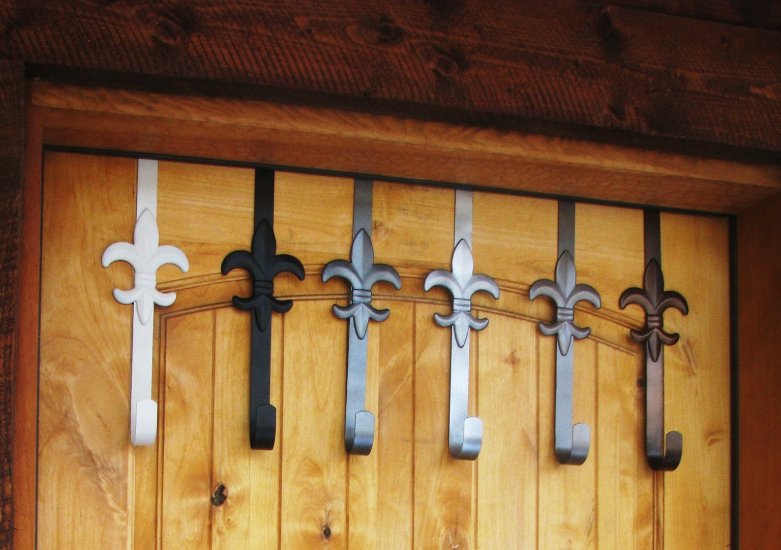 Solid Black Metal Wreath Hanger Front Door DecorWreath Door Etsy