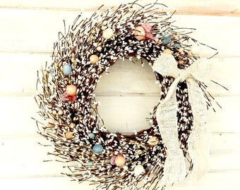 Easter Wreath-Spring Wreath-Easter Egg Wreath-Spring Door Wreath-Easter Door Decor-Holiday Wreath-Scented Wreaths-Custom Made Gifts-