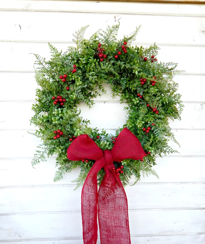 Summer Door Wreath-BOXWOOD Wreath-Summer Wreaths-Winter Door Wreath-Outdoor Wreath-Christmas Wreath-Weatherproof Wreath-Holiday Decor-Gifts