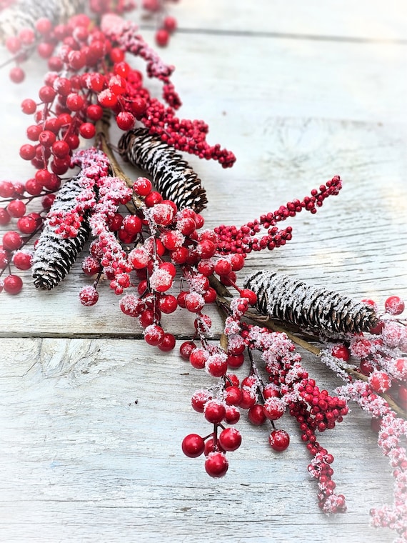 Red on sale berry garland
