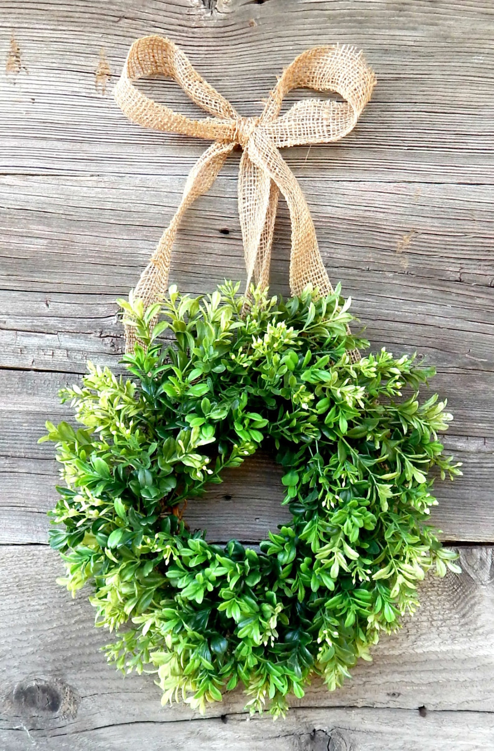 9. Verdant Accents: Mini Boxwood Wreaths