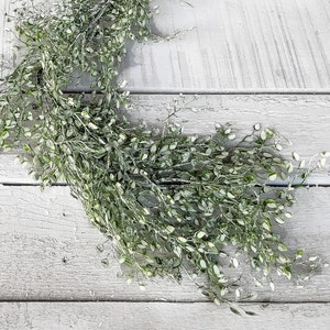 Cottagecore-Winter Greenery-FROSTED WHITE LUNA-Farmhouse Décor-Greenery-Wedding Garland-Wedding Décor-Table Runner-Mantel Garland-Supplies image 3