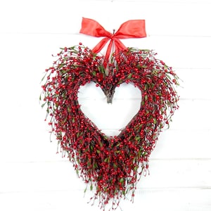 Valentine's Day Wreath-Front Door Wreath-Valentine's Day Wreath-Housewarming Gift-Heart Wreath-Anniversary Gift-Door Wreath-Wreath-Gifts image 4