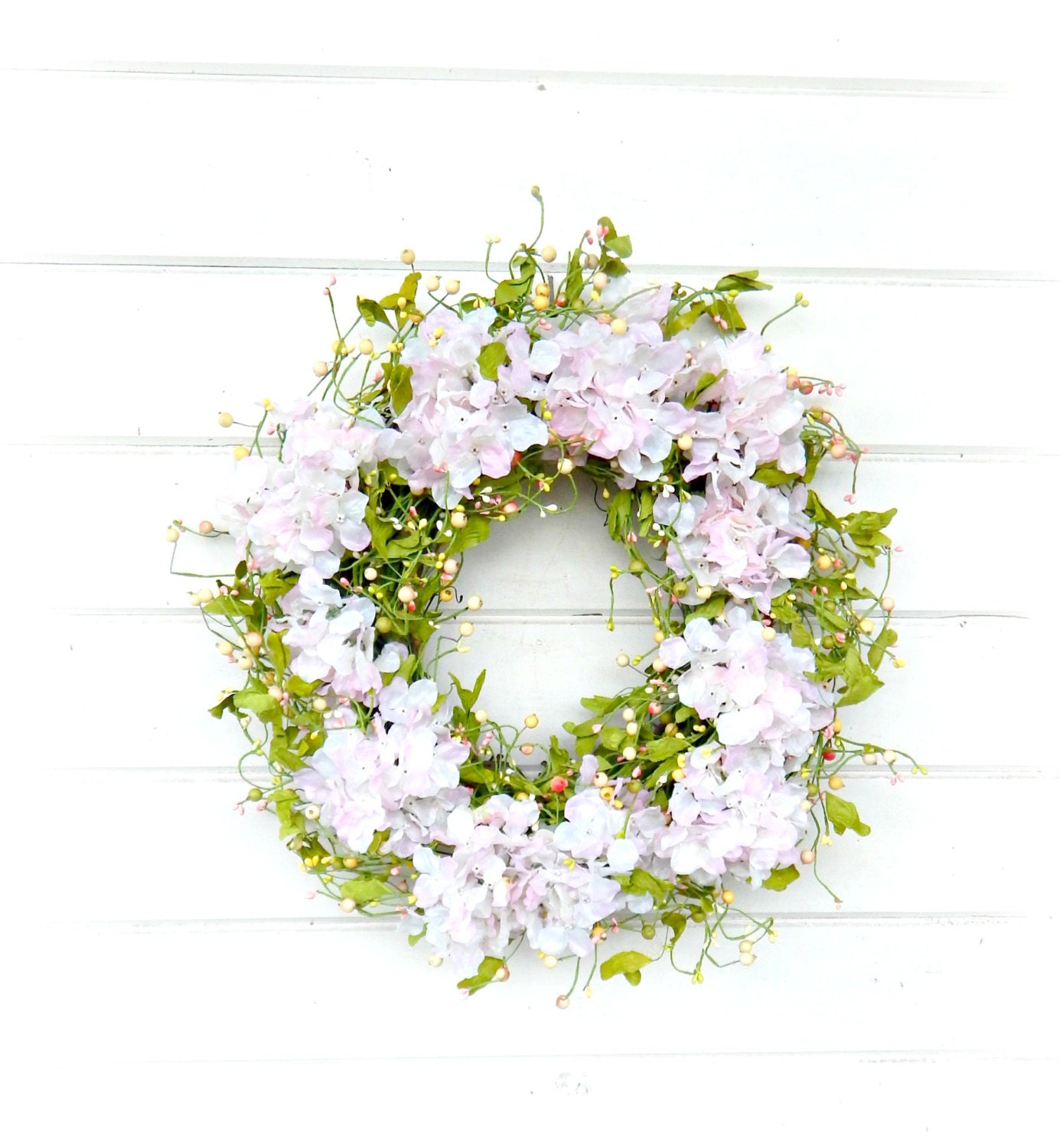 Wedding Wreath Wedding Decor Hydrangea Wreath Shabby Chic