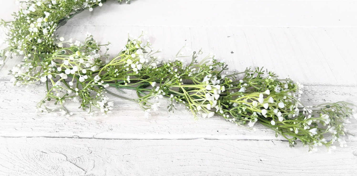 Modern Wedding Decor-Weddings-Wedding Photo Booth Decor-Farmhouse  Wedding-Archway Greenery-Boho Wedding-BABY BREATH Garland-Table Runner