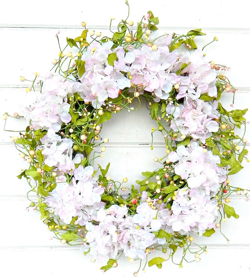 Wedding Wreath Wedding Decor Hydrangea Wreath Shabby Chic Etsy