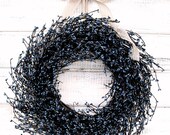 Winter Door Wreath-BLUE Wreath-Wedding Decor-Scented Wreath-Winter Wreath-Holiday Home Decor-Kitchen Decor-Country Home Decor-Wall Hanging