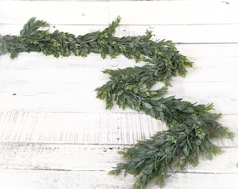 Greenery Garland-RAIN DROP-Modern Farmhouse Décor-Greenery-Fall Garland-Wedding Garland-Boho Home Decor-Wedding Table Runner-WildRdigeDesign