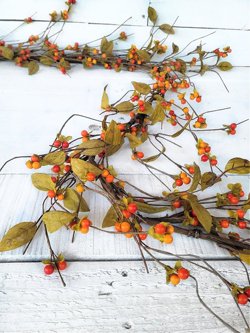 Fall Garlandorange Garlandmodern Farmhouse Décorfall Etsy