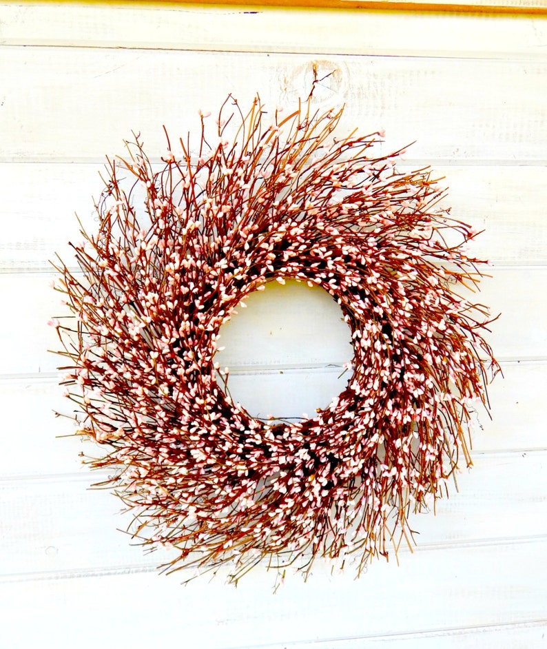 Spring Wreath-Breast Cancer Awareness-PINK Twig Wreath-Baby Nursery Wreath-Baby Girl Room Decor-Baby shops Shower Wreath-Girls Pink Bedroom Decor