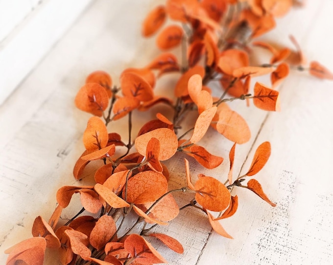 Featured listing image: Fall Table Decor-BEST SELLER-Autumn Table Runner-Fall Wedding Decor-Fall Mantle-Fall Tablescape-Fall Weddings-Rust Garland-Mustard Garland