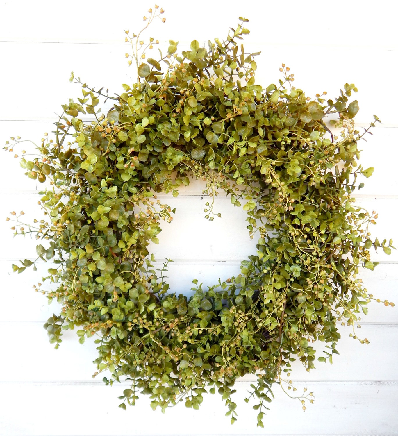 Spring Wreath Farmhouse Eucalyptus Door Gallery Photo