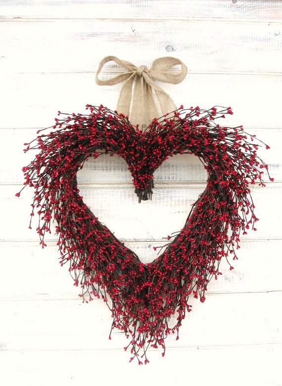 BEST Seller-red Heart Front Door Wreath-valentine's Day Wreath Home  Decor-housewarming-heart Wreaths-anniversary Gift-mother's Day Gfit 