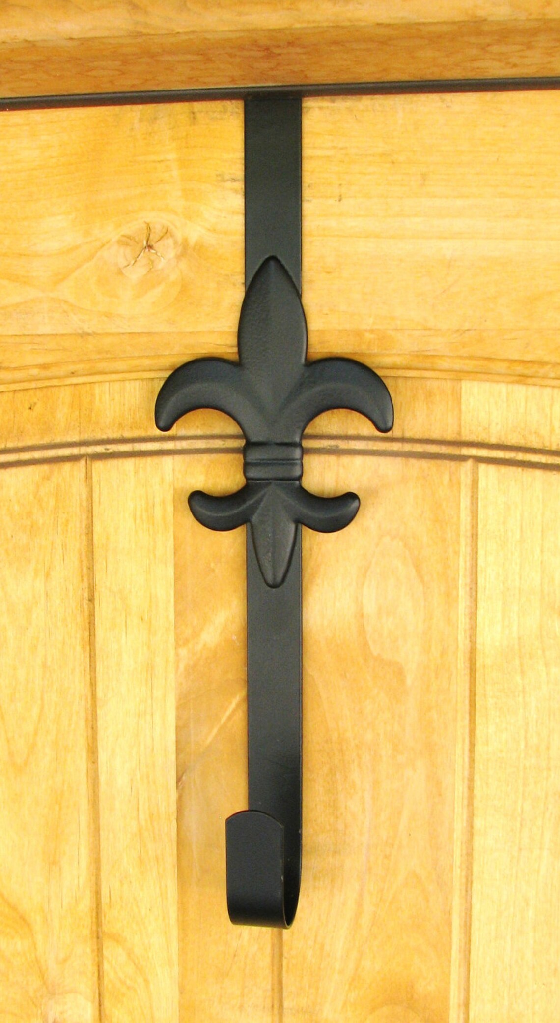 Solid Black Metal Wreath Hanger Front Door DecorWreath Door Etsy