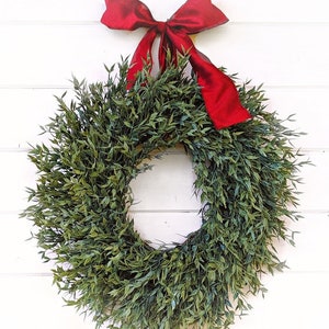 Farmhouse Decor-Farmhouse Wreath-Christmas Wreath-Greenery Wreath-Outdoor Wreath-Farmhouse Christmas Decor-Holiday Wreath-Holiday Home-Gifts image 2