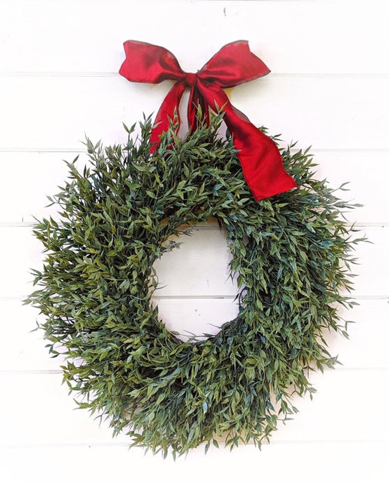 Farmhouse Decor-Farmhouse Wreath-Christmas Wreath-Greenery Wreath-Outdoor Wreath-Farmhouse Christmas Decor-Holiday Wreath-Holiday Home-Gifts image 2