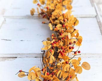 Fall Home Decor-BEST SELLER-Fall Garland-Modern Farmhouse Decor-Garland Fireplace Mantel-Rustic Table Decor-Table Runner-Greenery for Table