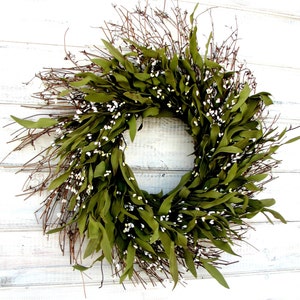 Farmhouse Decor-Spring Wreath-Summer Wreath-Fall Wreath-RUSTIC TWIG Wreath-Door Decor-Modern Home Decor-Housewarming Gift-Greenery Wreath