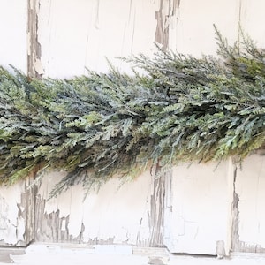 Holiday Garland-WINTER WONDERLAND-Glitter CEDAR-Holiday Tablescape-Christmas Greenery-Christmas Décor-Christmas Mantel-Christmas Table Decor