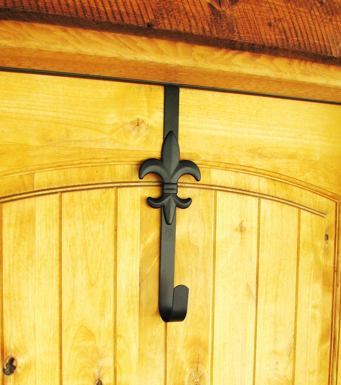 Solid Black Metal Wreath Hanger Front Door DecorWreath Door Etsy
